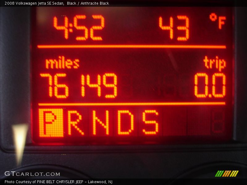 Black / Anthracite Black 2008 Volkswagen Jetta SE Sedan