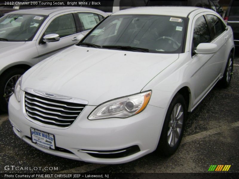 Bright White / Black 2012 Chrysler 200 Touring Sedan