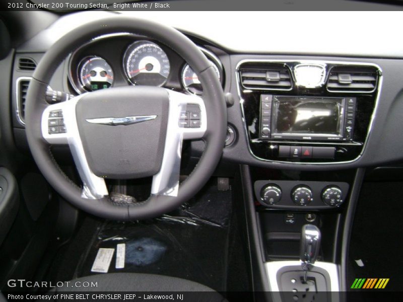 Bright White / Black 2012 Chrysler 200 Touring Sedan