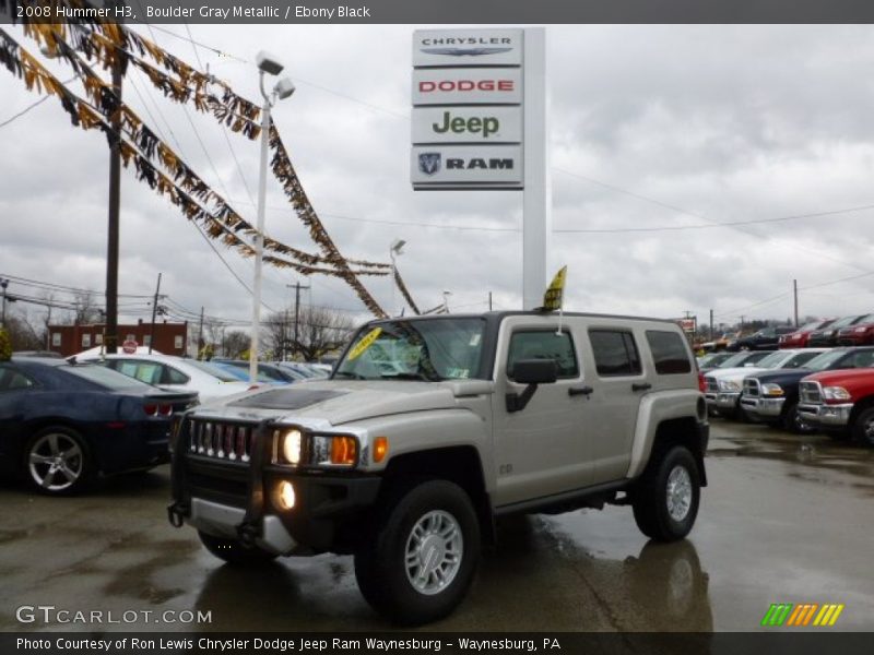 Boulder Gray Metallic / Ebony Black 2008 Hummer H3