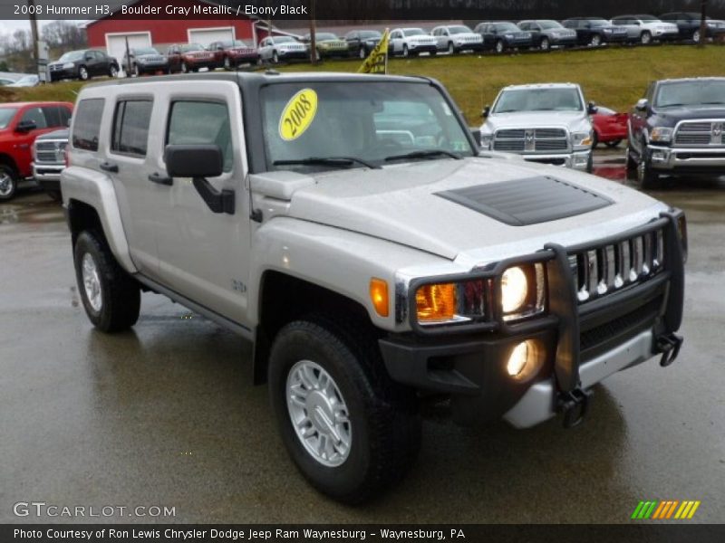Boulder Gray Metallic / Ebony Black 2008 Hummer H3