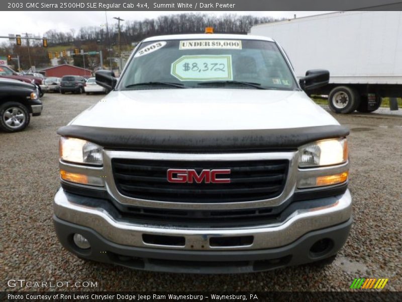 Summit White / Dark Pewter 2003 GMC Sierra 2500HD SLE Regular Cab 4x4