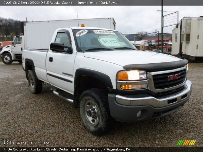 Summit White / Dark Pewter 2003 GMC Sierra 2500HD SLE Regular Cab 4x4