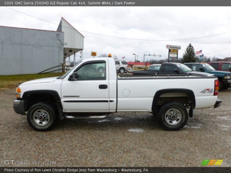 Summit White / Dark Pewter 2003 GMC Sierra 2500HD SLE Regular Cab 4x4