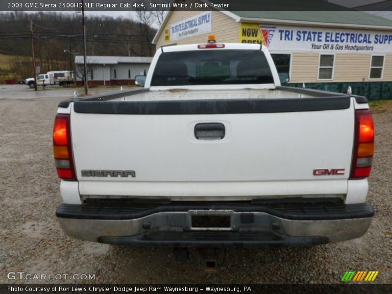 Summit White / Dark Pewter 2003 GMC Sierra 2500HD SLE Regular Cab 4x4