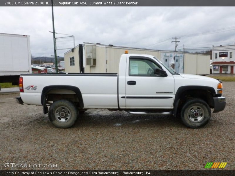 Summit White / Dark Pewter 2003 GMC Sierra 2500HD SLE Regular Cab 4x4