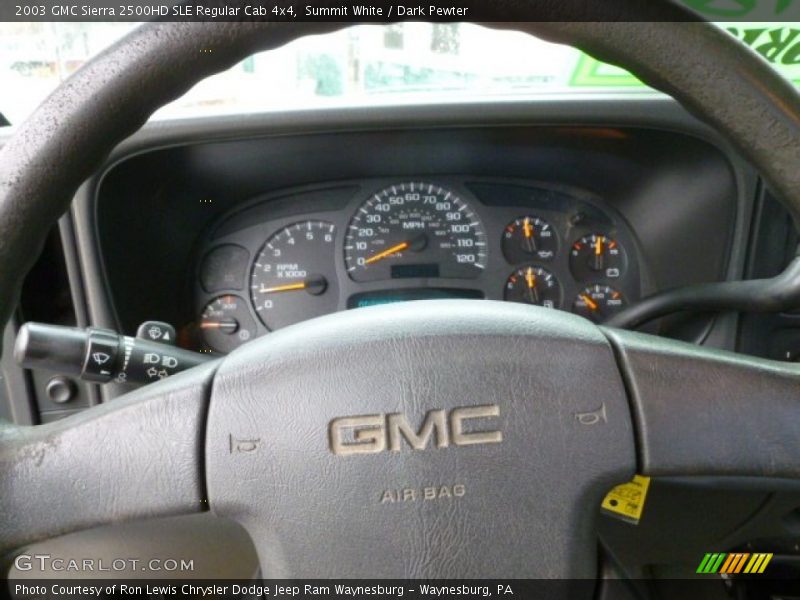 Summit White / Dark Pewter 2003 GMC Sierra 2500HD SLE Regular Cab 4x4