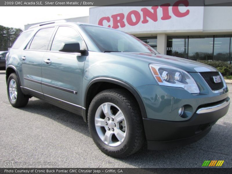 Silver Green Metallic / Ebony 2009 GMC Acadia SLE
