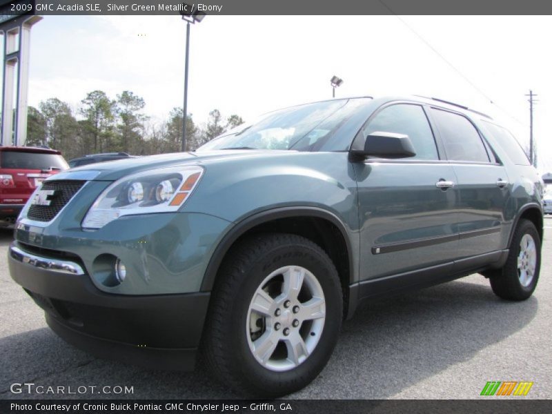 Silver Green Metallic / Ebony 2009 GMC Acadia SLE