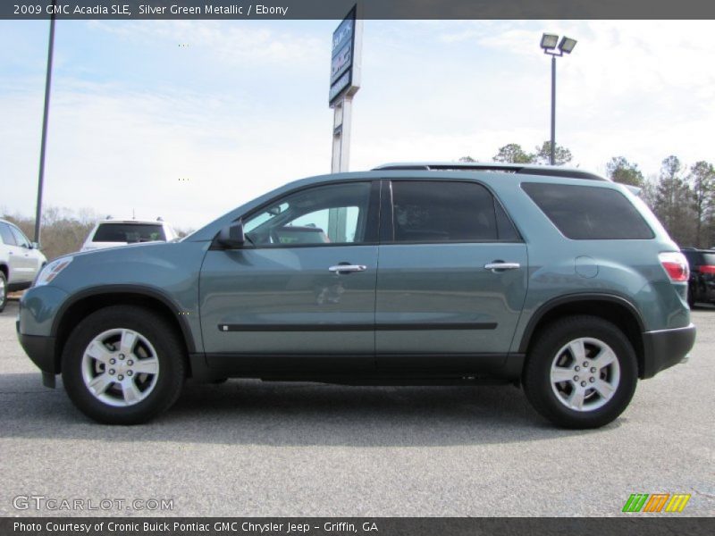 Silver Green Metallic / Ebony 2009 GMC Acadia SLE