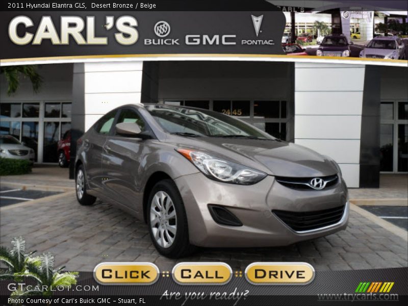 Desert Bronze / Beige 2011 Hyundai Elantra GLS