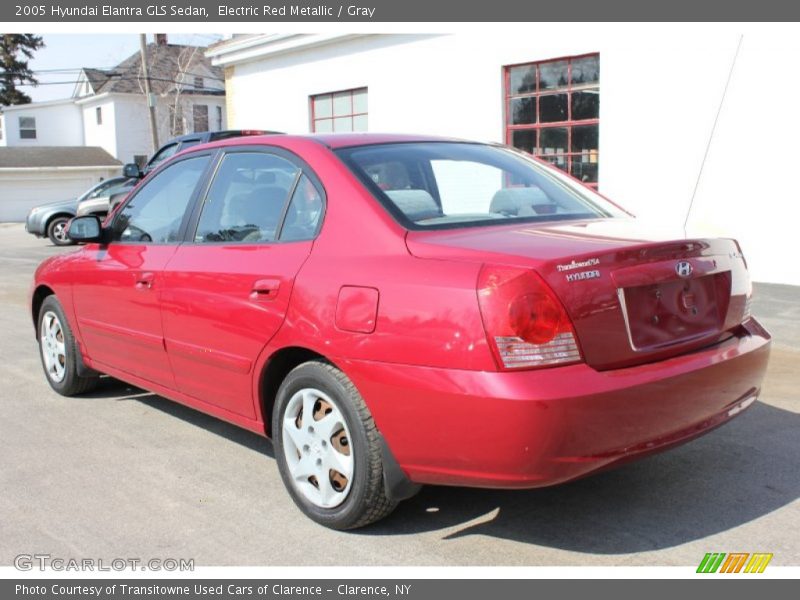 Electric Red Metallic / Gray 2005 Hyundai Elantra GLS Sedan