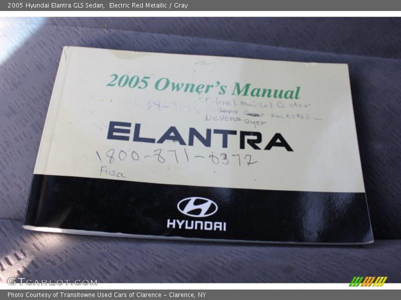 Electric Red Metallic / Gray 2005 Hyundai Elantra GLS Sedan