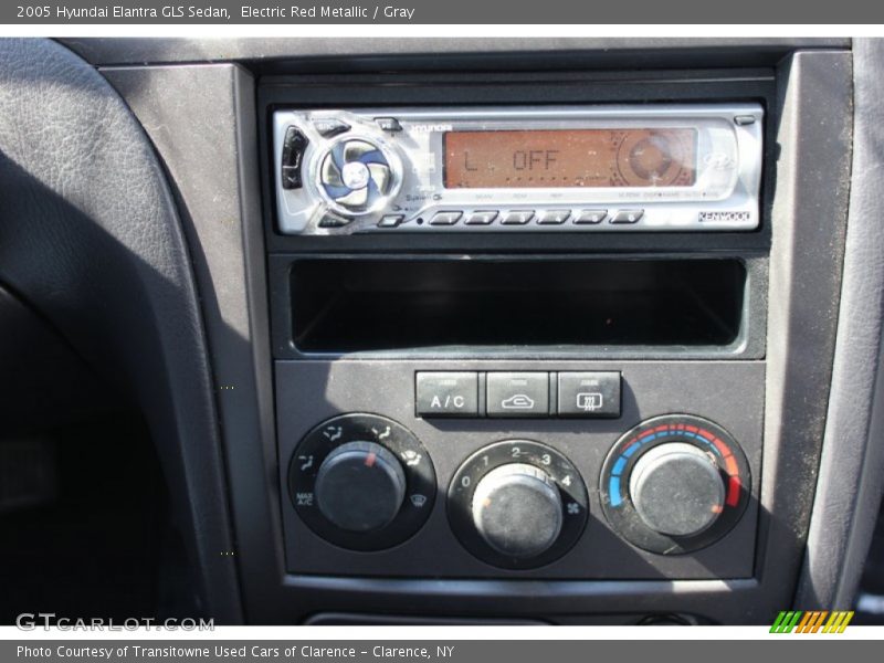 Electric Red Metallic / Gray 2005 Hyundai Elantra GLS Sedan