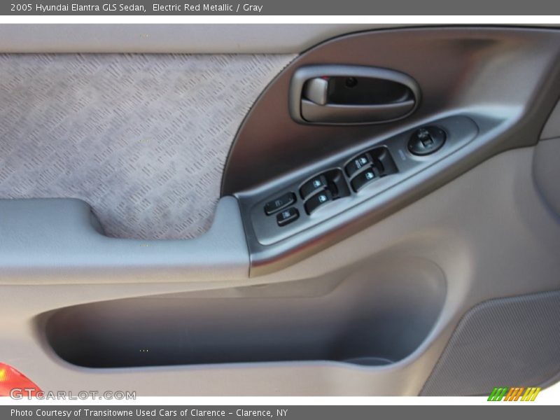 Electric Red Metallic / Gray 2005 Hyundai Elantra GLS Sedan