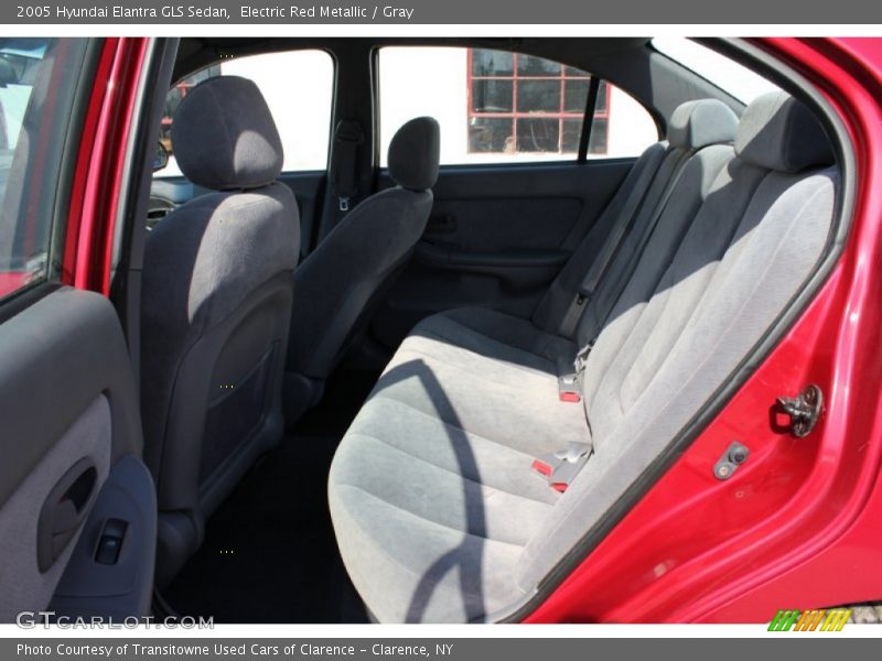 Electric Red Metallic / Gray 2005 Hyundai Elantra GLS Sedan