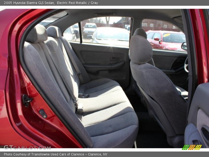 Electric Red Metallic / Gray 2005 Hyundai Elantra GLS Sedan