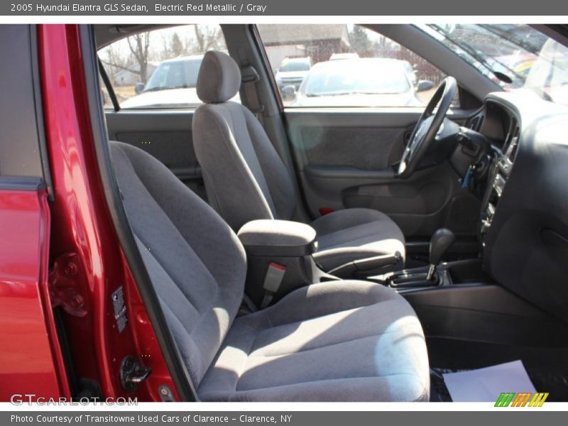 Electric Red Metallic / Gray 2005 Hyundai Elantra GLS Sedan