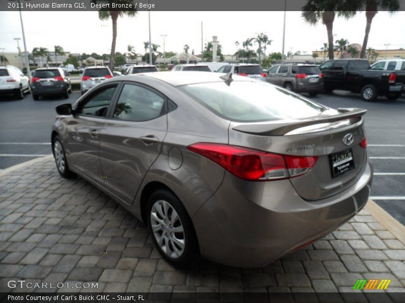 Desert Bronze / Beige 2011 Hyundai Elantra GLS