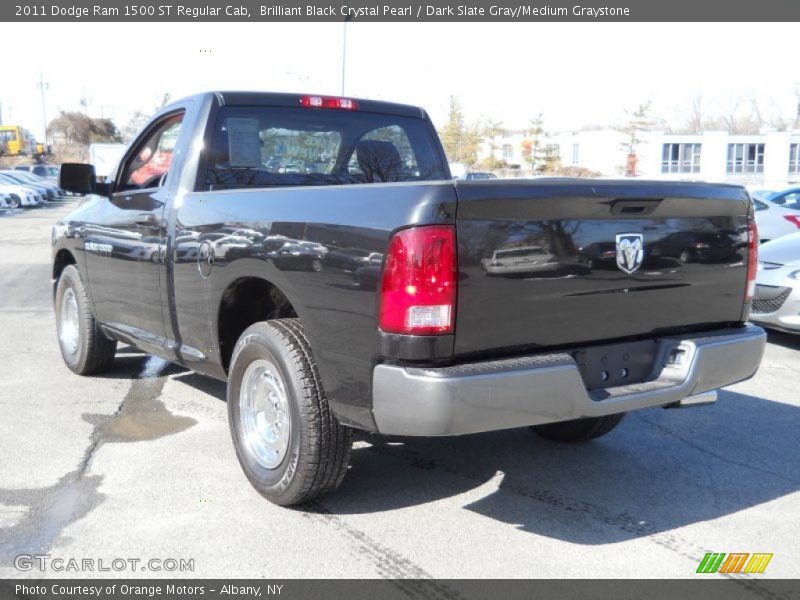 Brilliant Black Crystal Pearl / Dark Slate Gray/Medium Graystone 2011 Dodge Ram 1500 ST Regular Cab