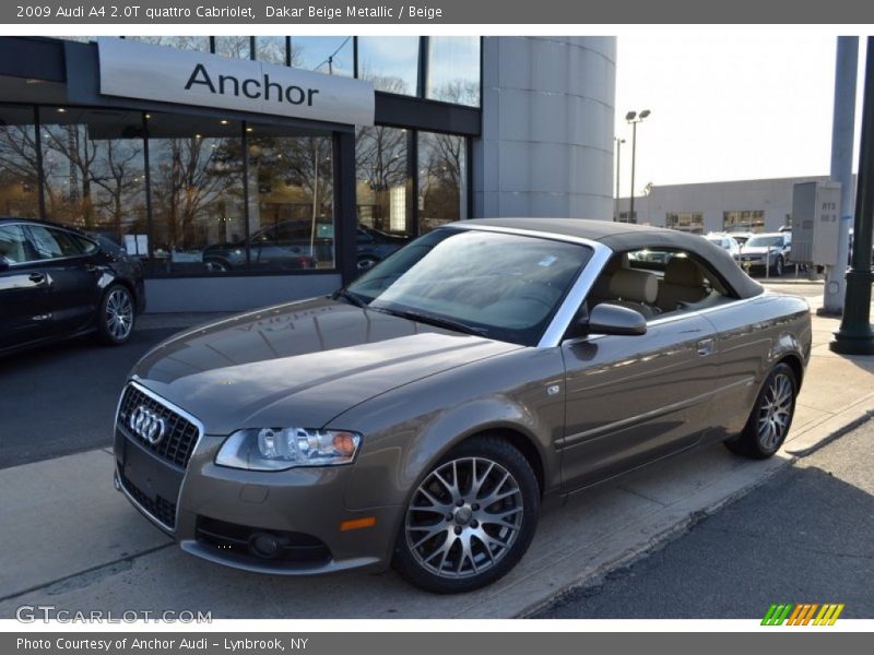 Dakar Beige Metallic / Beige 2009 Audi A4 2.0T quattro Cabriolet