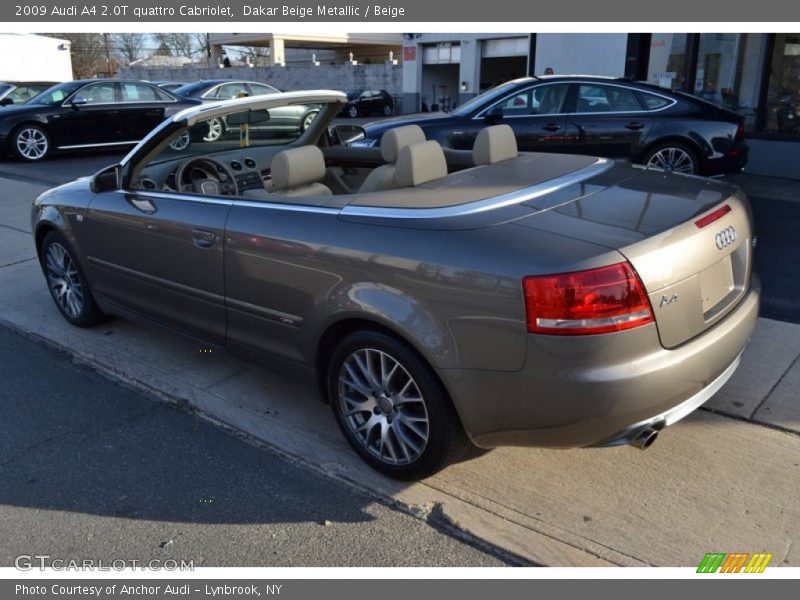 Dakar Beige Metallic / Beige 2009 Audi A4 2.0T quattro Cabriolet