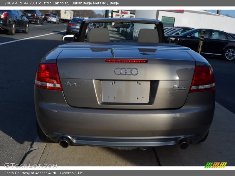 Dakar Beige Metallic / Beige 2009 Audi A4 2.0T quattro Cabriolet