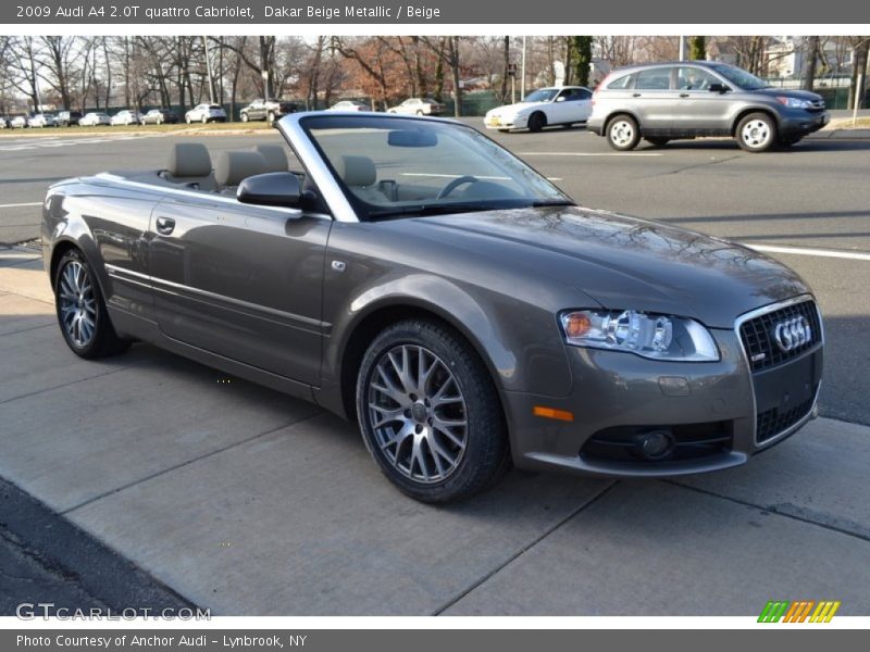 Dakar Beige Metallic / Beige 2009 Audi A4 2.0T quattro Cabriolet