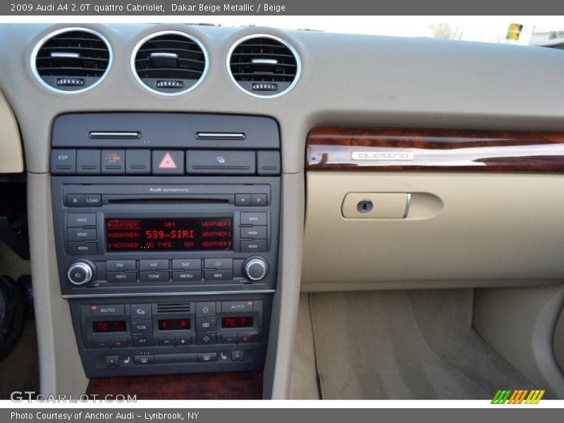 Dakar Beige Metallic / Beige 2009 Audi A4 2.0T quattro Cabriolet