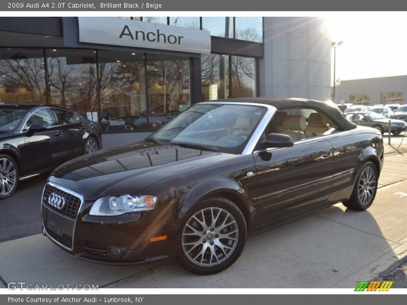 Brilliant Black / Beige 2009 Audi A4 2.0T Cabriolet