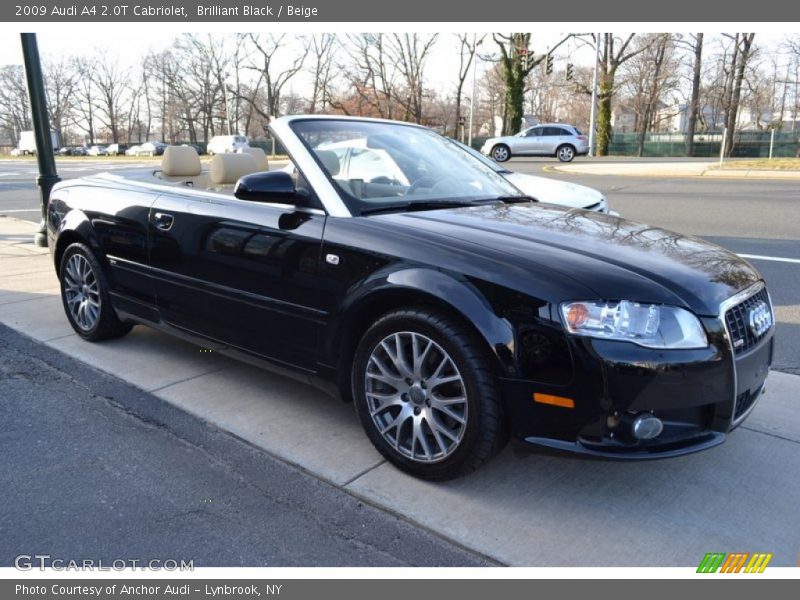 Brilliant Black / Beige 2009 Audi A4 2.0T Cabriolet