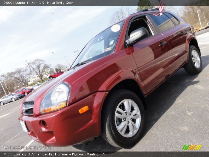 Mesa Red / Gray 2009 Hyundai Tucson GLS