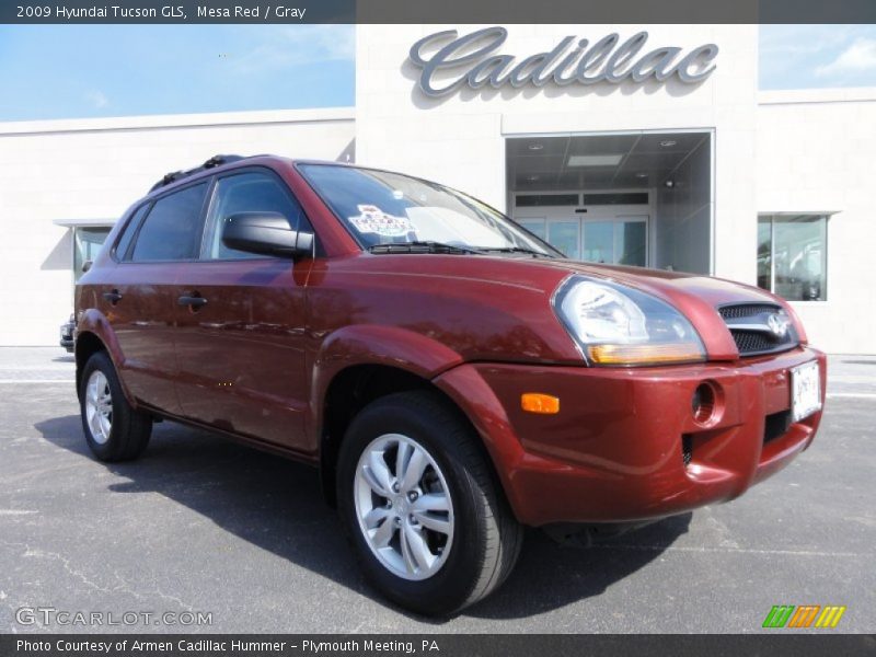 Mesa Red / Gray 2009 Hyundai Tucson GLS