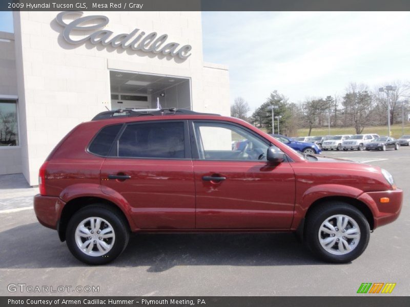 Mesa Red / Gray 2009 Hyundai Tucson GLS