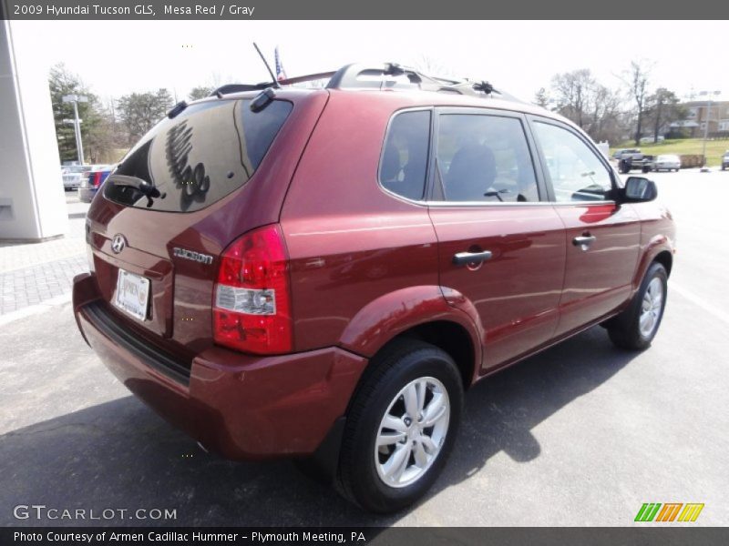Mesa Red / Gray 2009 Hyundai Tucson GLS
