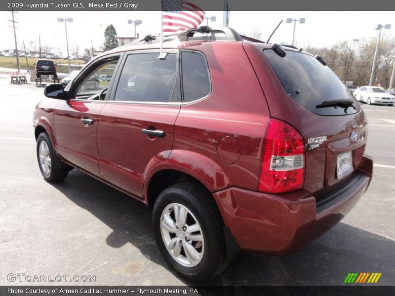 Mesa Red / Gray 2009 Hyundai Tucson GLS