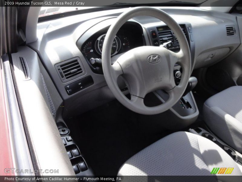 Mesa Red / Gray 2009 Hyundai Tucson GLS