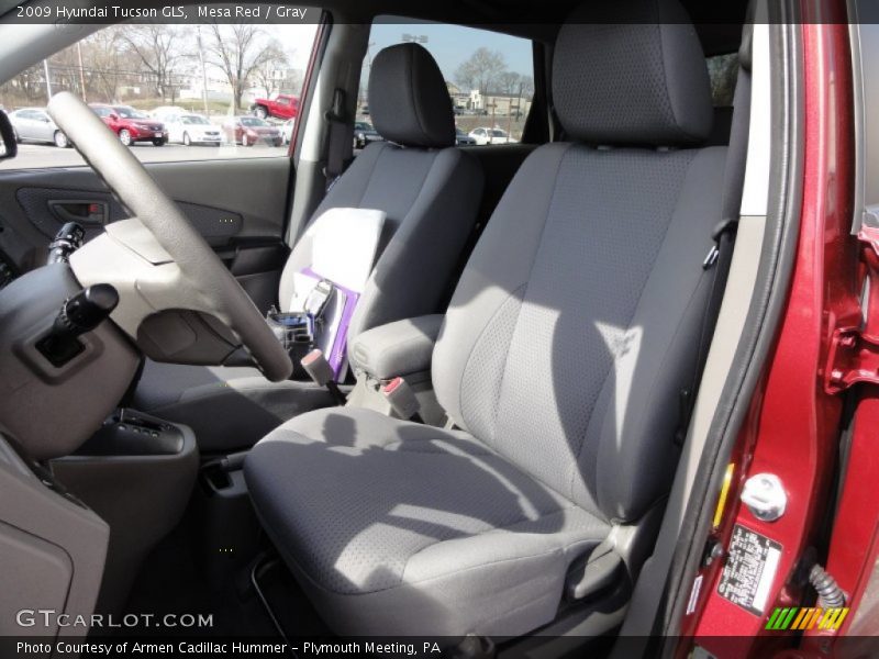Mesa Red / Gray 2009 Hyundai Tucson GLS
