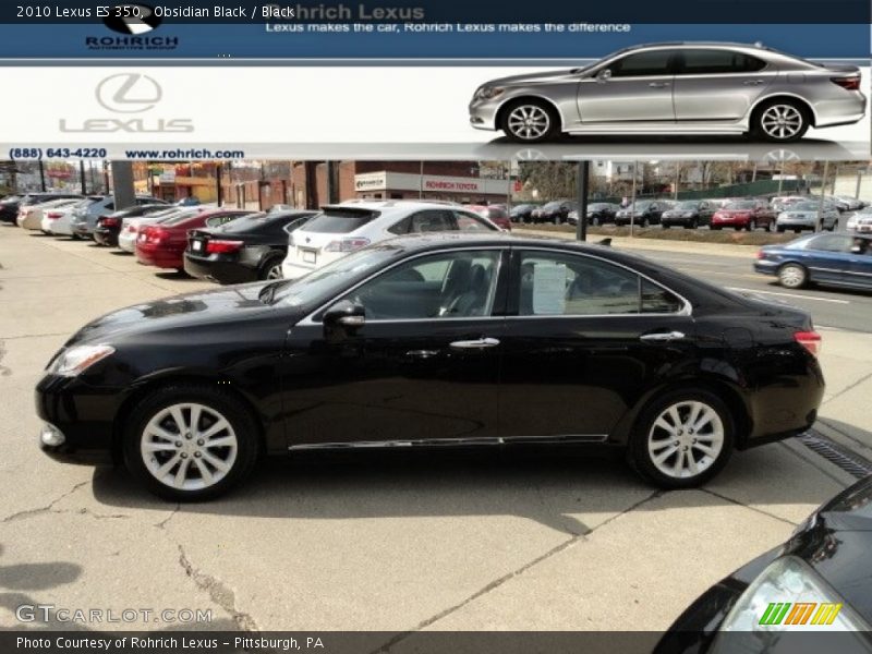 Obsidian Black / Black 2010 Lexus ES 350