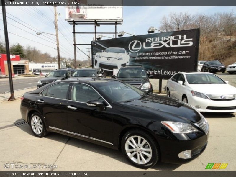 Obsidian Black / Black 2010 Lexus ES 350