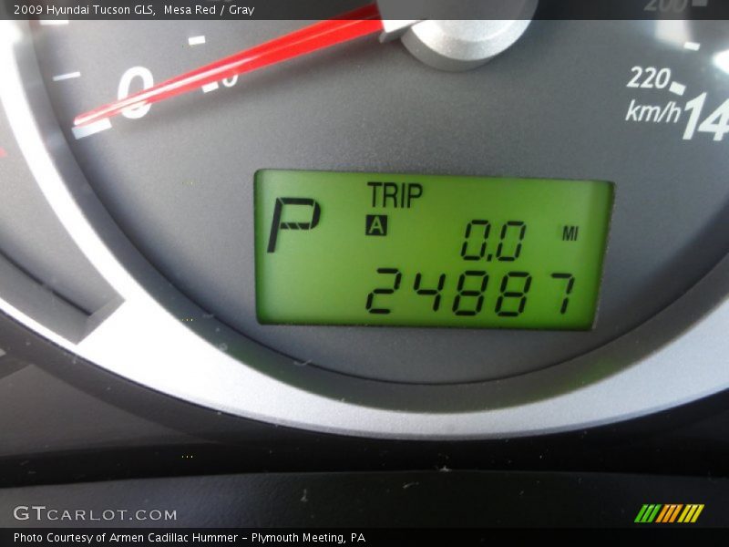 Mesa Red / Gray 2009 Hyundai Tucson GLS