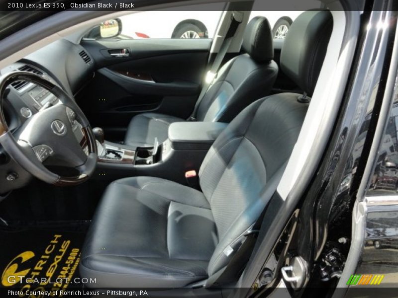 Obsidian Black / Black 2010 Lexus ES 350