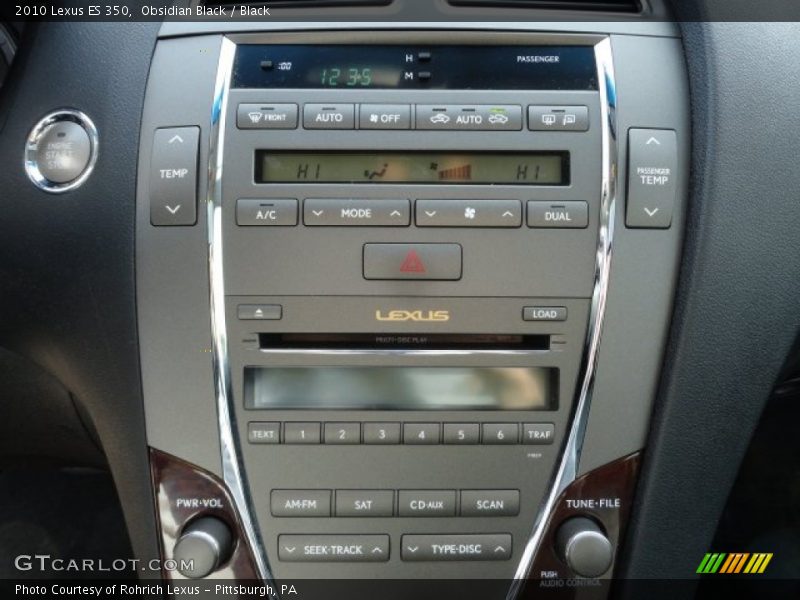 Obsidian Black / Black 2010 Lexus ES 350
