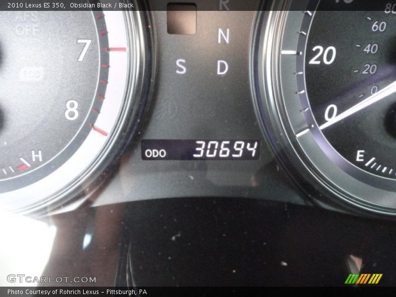 Obsidian Black / Black 2010 Lexus ES 350
