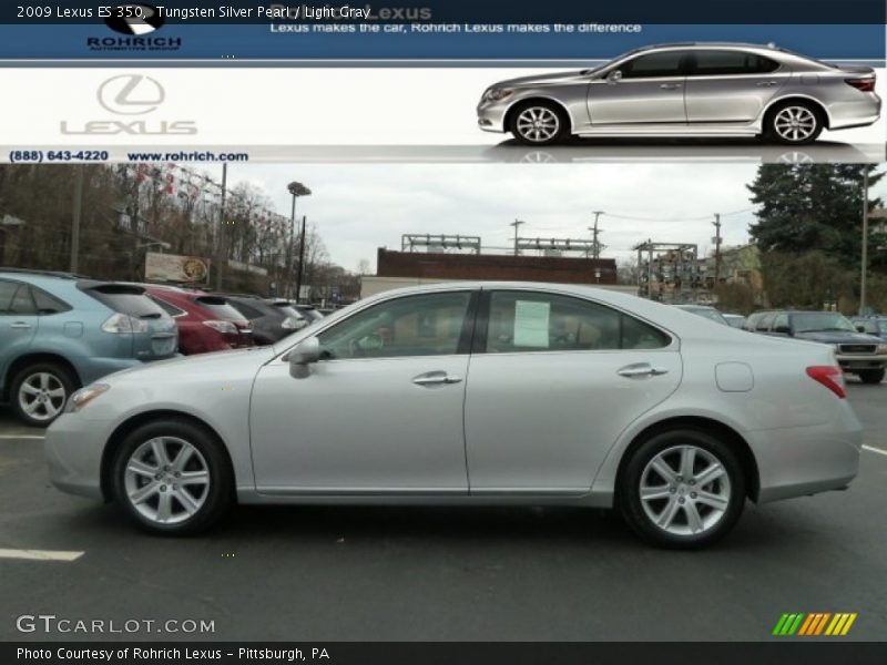 Tungsten Silver Pearl / Light Gray 2009 Lexus ES 350