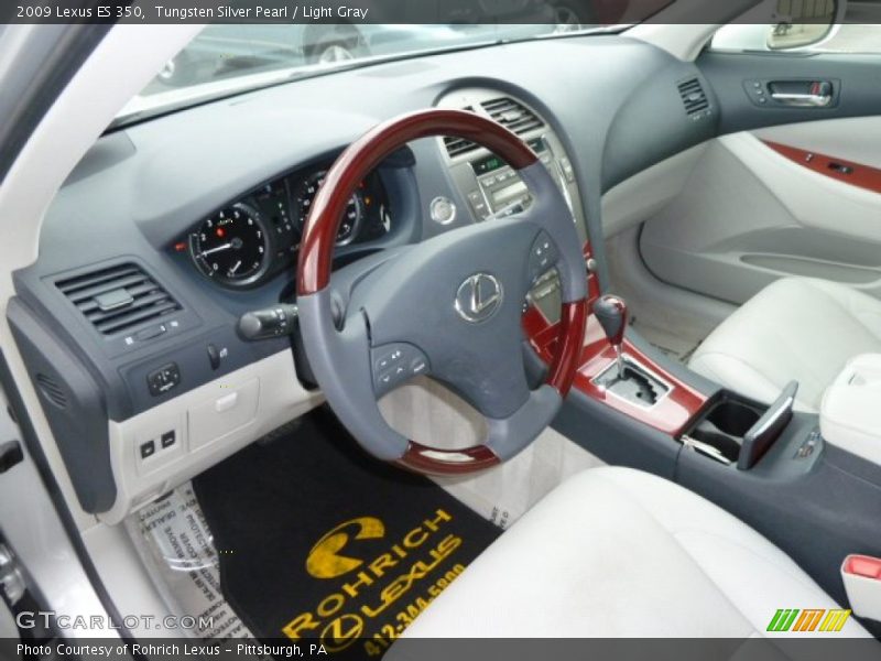 Tungsten Silver Pearl / Light Gray 2009 Lexus ES 350
