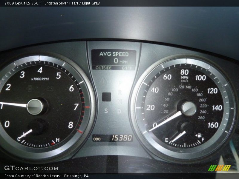 Tungsten Silver Pearl / Light Gray 2009 Lexus ES 350