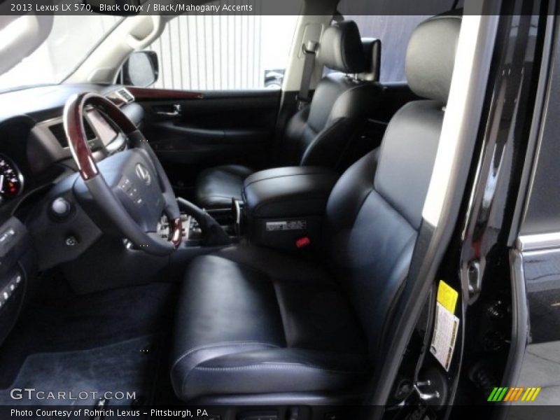  2013 LX 570 Black/Mahogany Accents Interior