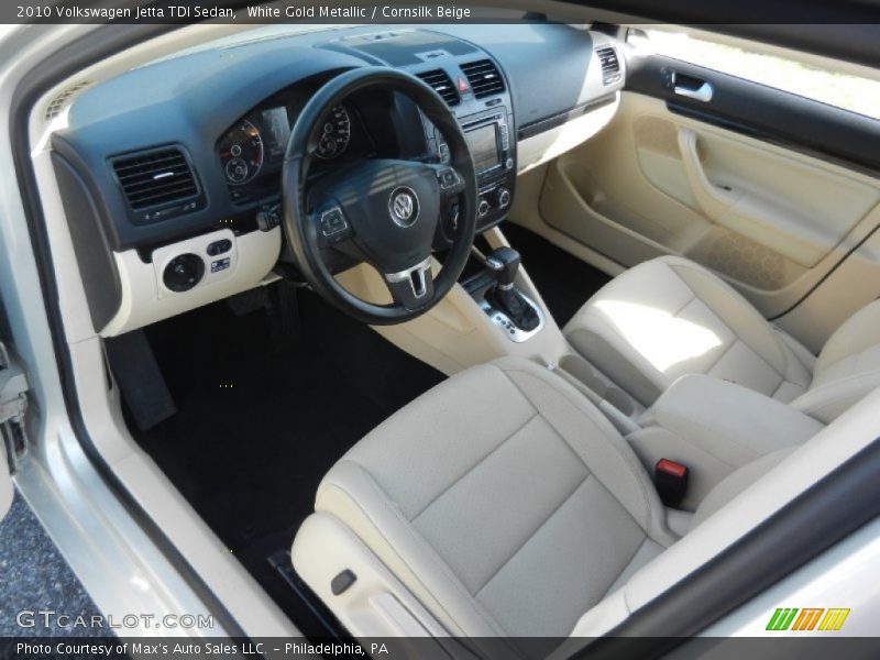 White Gold Metallic / Cornsilk Beige 2010 Volkswagen Jetta TDI Sedan