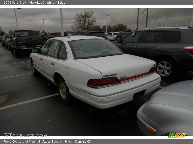 White / Beige 1993 Ford Crown Victoria LX